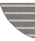 Nourison Positano Charcoal Ivory POS03 4ft. Round Rug