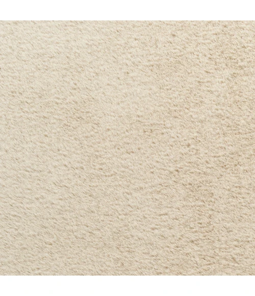 Nourison Soft Plush Rabbit Fur Beige SFF01 4 ft. X 6 ft. Rect. Rug