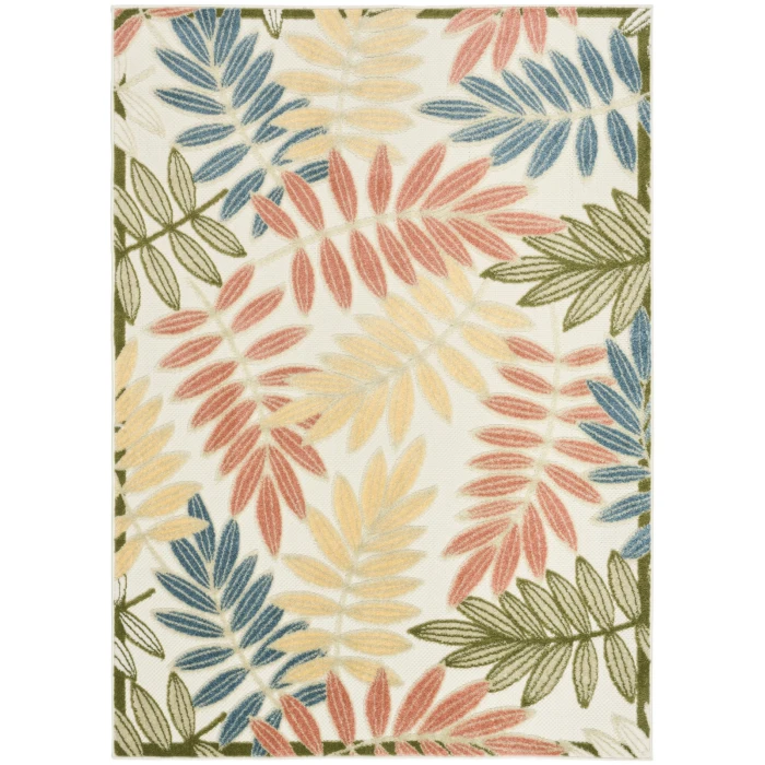 Nourison Aloha Ivory Rose ALH18 3 ft. 6 in. X 5 ft. 6 in. Rect. Rug