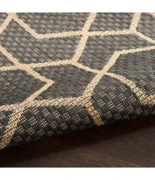 Nourison Horizon Indoor/Outdoor Charcoal HOZ01 6 ft. X 9 ft. Rect. Rug