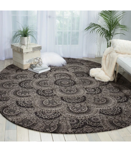 Nourison Home Nourison 2000 Black 2335 7ft.6in. x 9ft.6in. Oval Oval Rug
