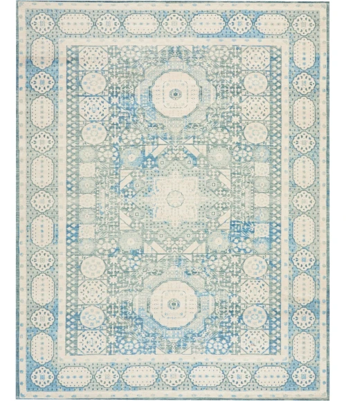 Nourison Home Madera Blue MAD03 7ft.10in. x 10ft. Rect. Rug