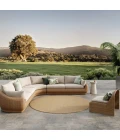 Nourison Home Courtyard Tan COU01 5ft. x Round Round Rug