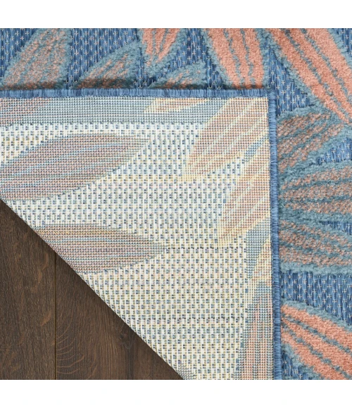 Nourison Aloha Blue Rose ALH18 5 ft. 3 in. X 7 ft. 5 in. Rect. Rug