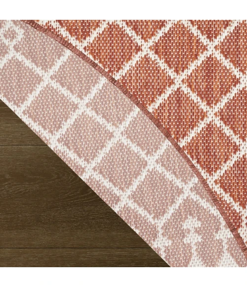 Nourison Positano Terracotta POS02 12ft. Round Rug