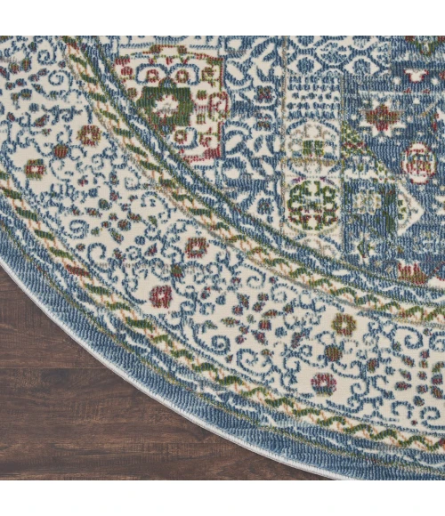 Nourison Home Ankara Global Blue ANR17 6ft. x Round Round Rug