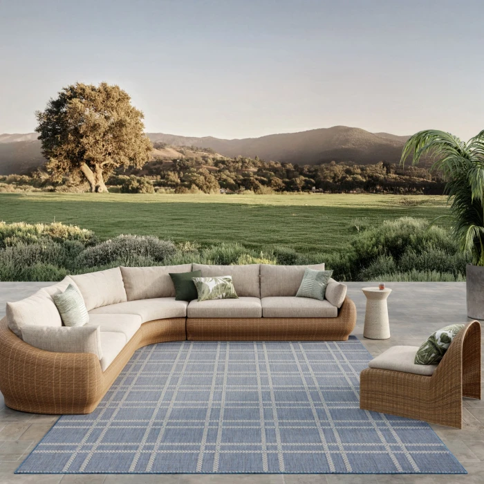 Nourison Home Horizon Indoor/Outdoor Blue HOZ04 9ft. x 12ft. Rect. Rug