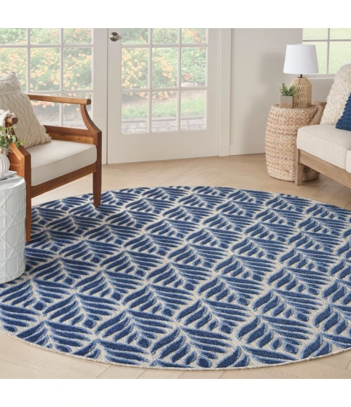 Nourison Aloha Blue ALH35 5 ft. 3 in. X Round Rug