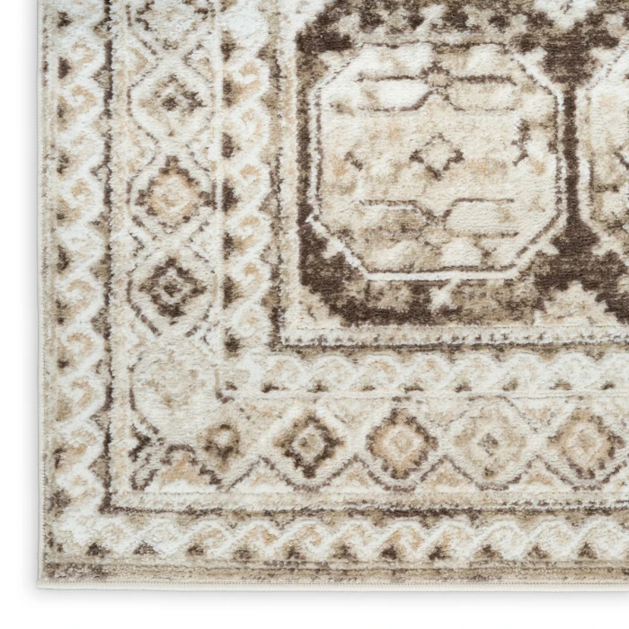 Nourison Dekor Ivory Brown DEK01 5 ft. 3 in. X 7 ft. Rect. Rug