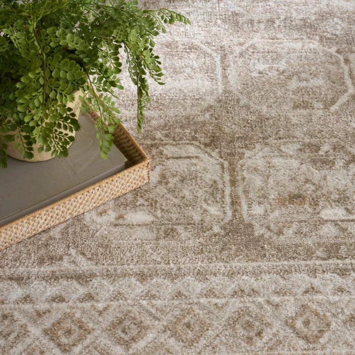 Nourison Dekor Ivory Taupe DEK01 5 ft. 3 in. X 7 ft. Rect. Rug