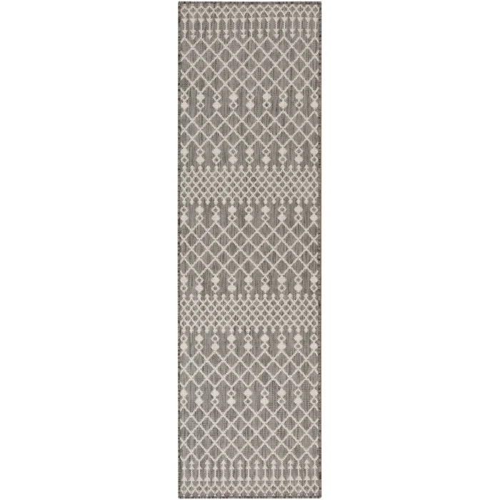 Nourison Positano Charcoal POS02 2ft.2in. x 8ft. Rect. Rug