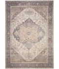 Nourison Vintage Washables Ivory Purple VWS13 5 ft. 3 in. X 7 ft. 3 in. Rect. Rug