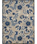 Nourison Aloha Natural Blue ALH17 9 ft. X 12 ft. Rect. Rug