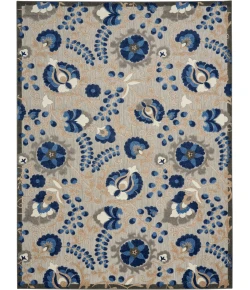 Nourison Home Aloha ALH17 Natural Blue 9 ft. X 12 ft. Area Rug