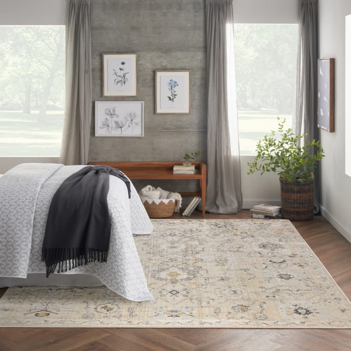 Nourison Oushak Home Cream OUS01 9 ft. X 12 ft. Rect. Rug