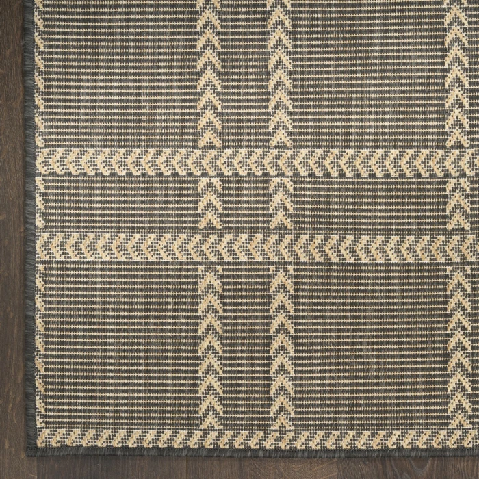Nourison Home Horizon Indoor/Outdoor Black HOZ04 10ft. x 14ft. Rect. Rug