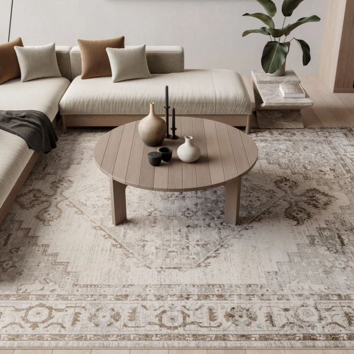Nourison Astra Machine Washable Grey ASW11 7 ft. 10 in. x 10 ft. Rect. Rug