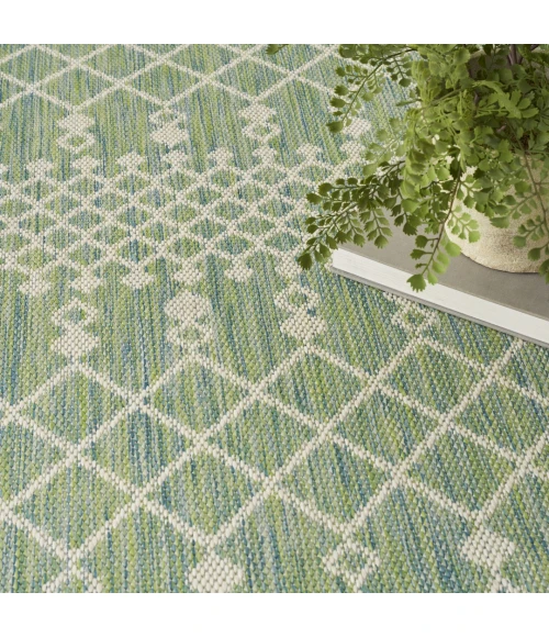 Nourison Positano Blue Green POS02 10ft. Round Rug