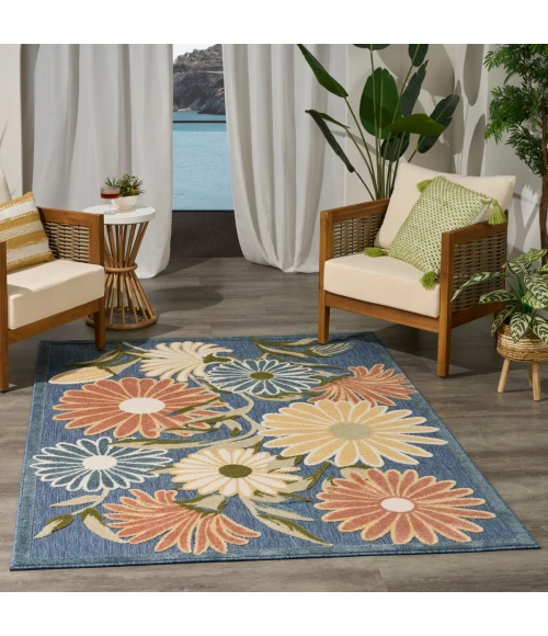 Nourison Aloha Blue Sage ALH33 5 ft. 3 in. X 7 ft. 5 in. Rect. Rug