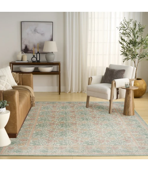 Nourison Home Botanical Washables Green BOT03 5ft. x 7ft. Rect. Rug