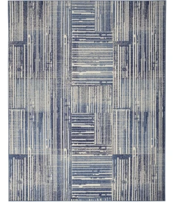 Nourison Home Grafix Blue GRF42 7ft.10in. x 9ft.10in. Rect. Rug