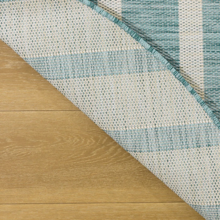 Nourison Positano Aqua Ivory POS03 6 ft. X Round Rug