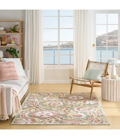 Nourison Aloha Sage Rose ALH17 5 ft. 3 in. X 7 ft. 5 in. Rect. Rug