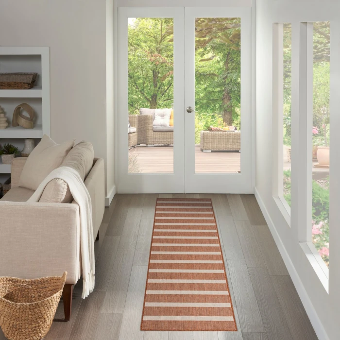 Nourison Positano Terracotta Ivory POS03 2 ft. X 6 ft. Rect. Rug