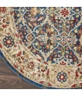 Nourison Home Karisma Blue KAR03 6ft. x Round Round Rug