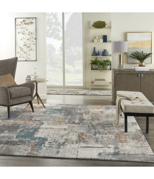 Nourison Home Tangra Grey TNR06 7ft.10in. x 9ft.10in. Rect. Rug