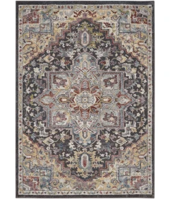 Nourison Home Soraya Charcoal SOR04 5ft.3in. x 7ft.3in. Rect. Rug