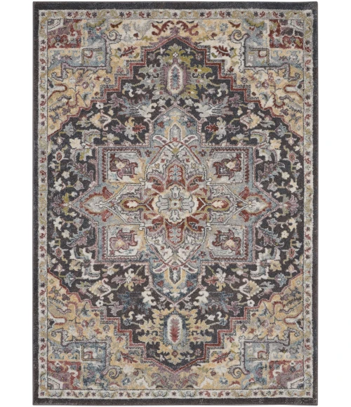Nourison Home Soraya Charcoal SOR04 5ft.3in. x 7ft.3in. Rect. Rug