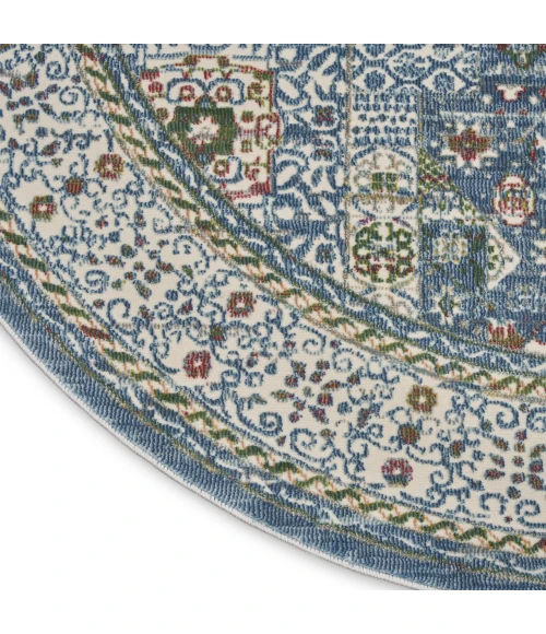 Nourison Home Ankara Global Blue ANR17 6ft. x Round Round Rug