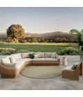 Nourison Home Courtyard Green COU01 8ft. x Round Round Rug