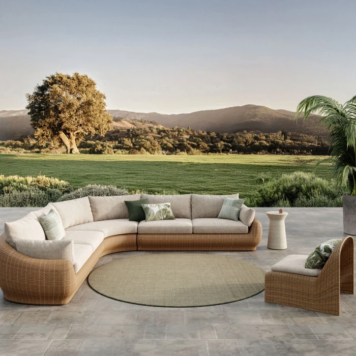 Nourison Home Courtyard Green COU01 8ft. x Round Round Rug