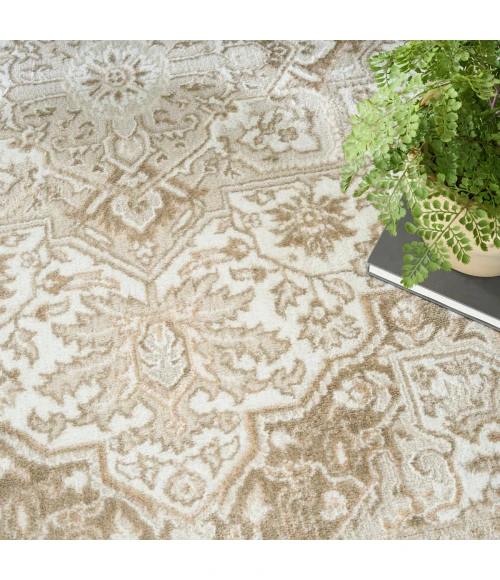 Nourison Dekor Ivory Taupe DEK08 5 ft. 3 in. X 7 ft. Rect. Rug