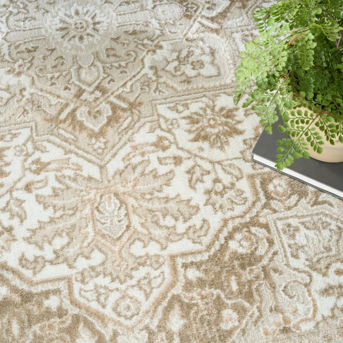 Nourison Dekor Ivory Taupe DEK08 5 ft. 3 in. X 7 ft. Rect. Rug