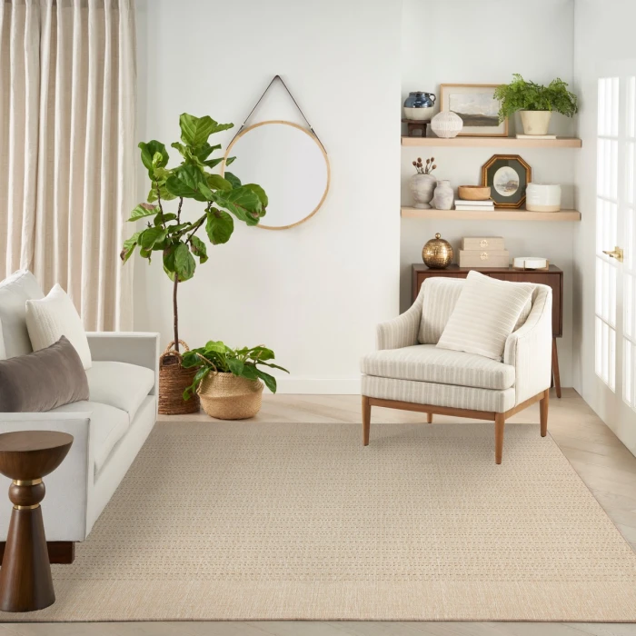 Nourison Tulum Cream TLM01 8 ft. X 10 ft. Rect. Rug