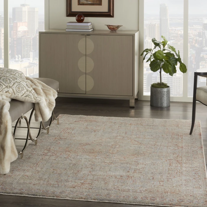 Nourison Home Lustrous Weave Grey LUW02 5ft.3in. x 7ft.9in. Rect. Rug