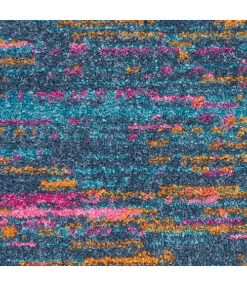 Nourison Passion Blue Multicolor PSN35 5ft.3in. x 7ft.3in. Rect. Rug