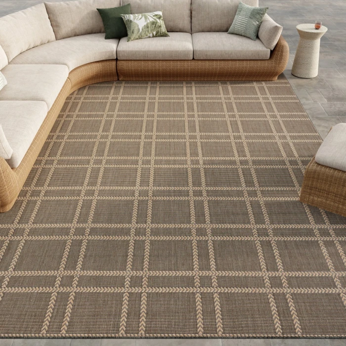Nourison Home Horizon Indoor/Outdoor Black HOZ04 9ft. x 12ft. Rect. Rug