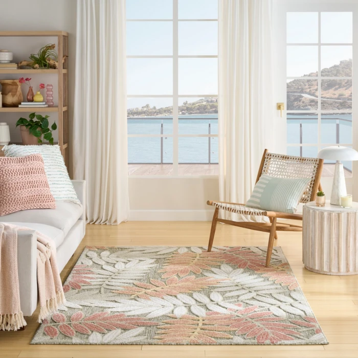 Nourison Aloha Sage Rose ALH18 3 ft. 6 in. X 5 ft. 6 in. Rect. Rug