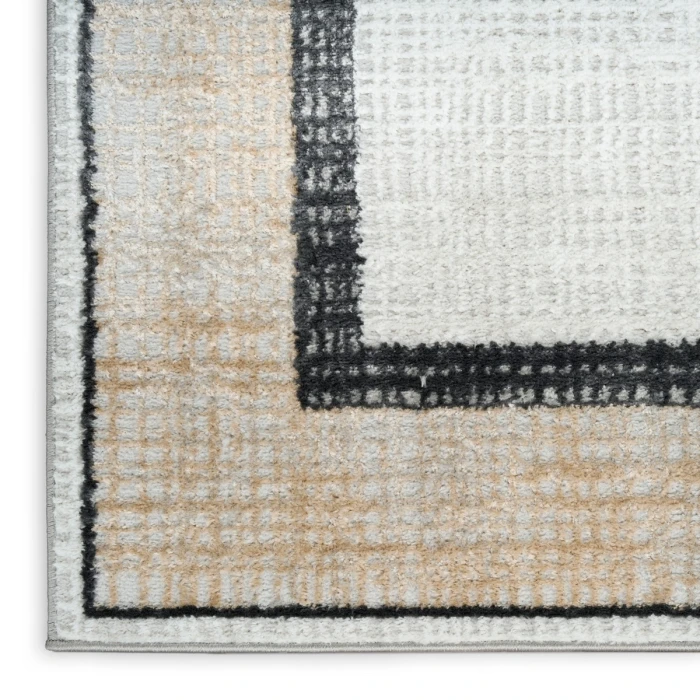Nourison Dekor Grey Charcoal DEK06 4 ft. X 6 ft. Rect. Rug
