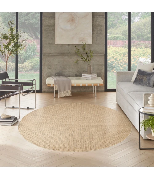 Nourison Tulum Taupe TLM02 8 ft. X Round Rug