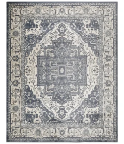 Nourison Home Quarry QUA18 Navy Ivory 7 ft. 10 in. X 9 ft. 10 in. Area Rug