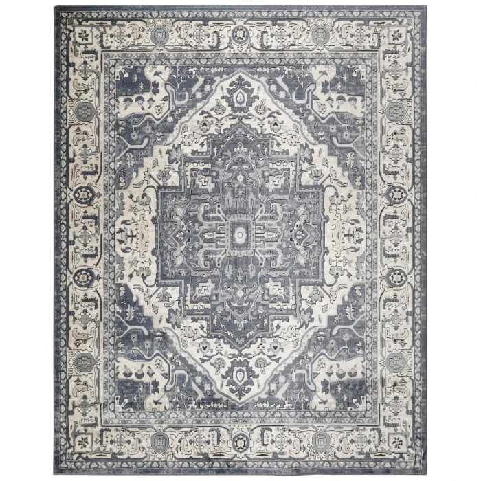 Nourison Quarry Navy Ivory QUA18 8 ft. X 10 ft. Rect. Rug