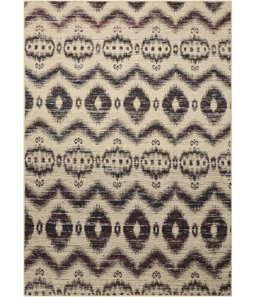 Nourison Home Spectrum Beige Black SPE01 5ft.3in. x 7ft.5in. Rect. Rug