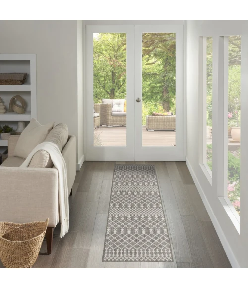 Nourison Positano Charcoal POS02 2ft.2in. x 12ft. Rect. Rug