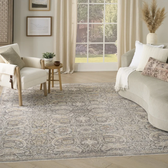 Nourison Home Antique Fusion Grey ANF03 5ft.3in. x 7ft.10in. Rect. Rug