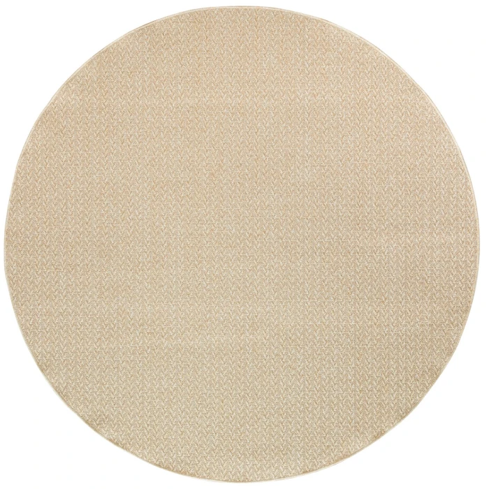 Nourison Tulum Cream TLM02 8 ft. X Round Rug